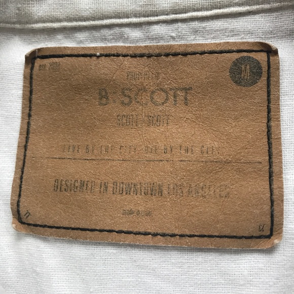 B Scott Extra Long Linen Cotton Blend Oxford - Picture 6 of 6